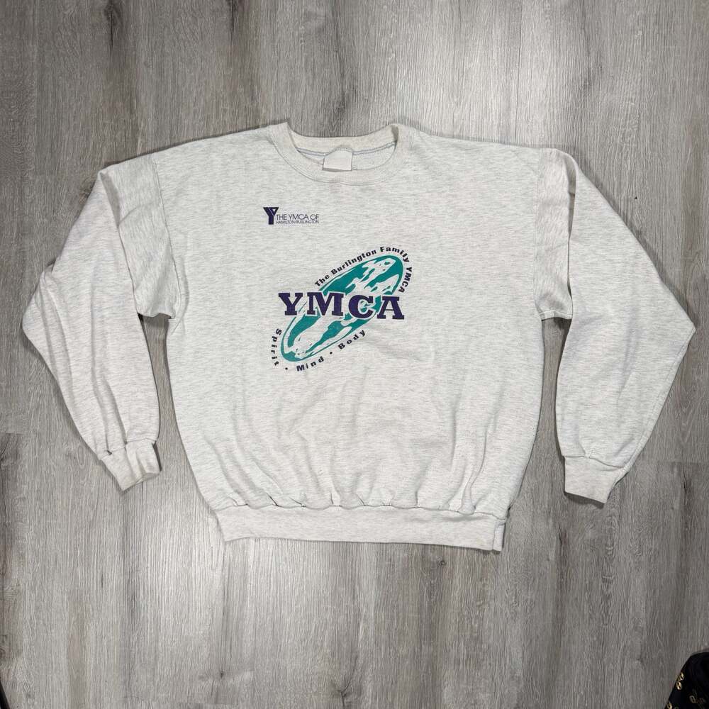 Vintage YMCA Hamilton Burlington Sweatshirt Grey Size Large